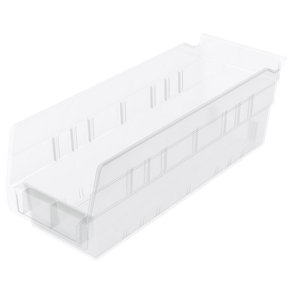 Plastic Hopper Shelf Bin: Clear