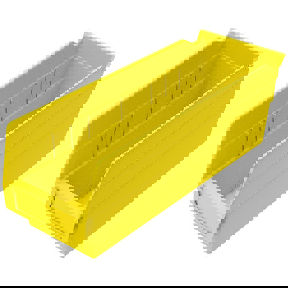 Plastic Hopper Shelf Bin: Yellow
