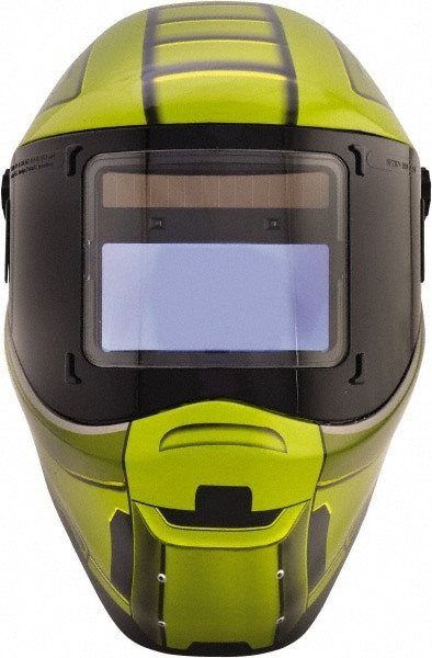 Welding Helmet: Green & Black, Nylon, Shade 3 to 10