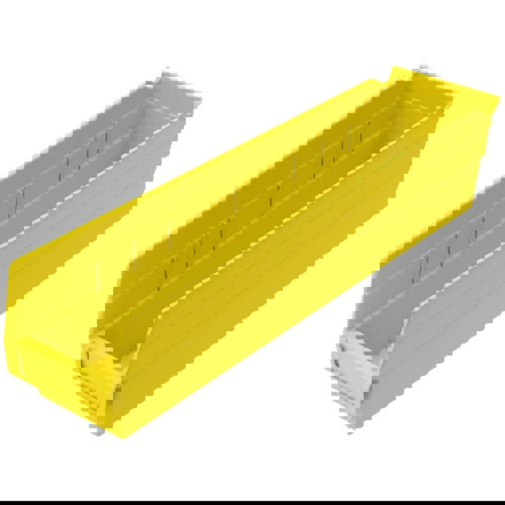 Plastic Hopper Shelf Bin: Yellow