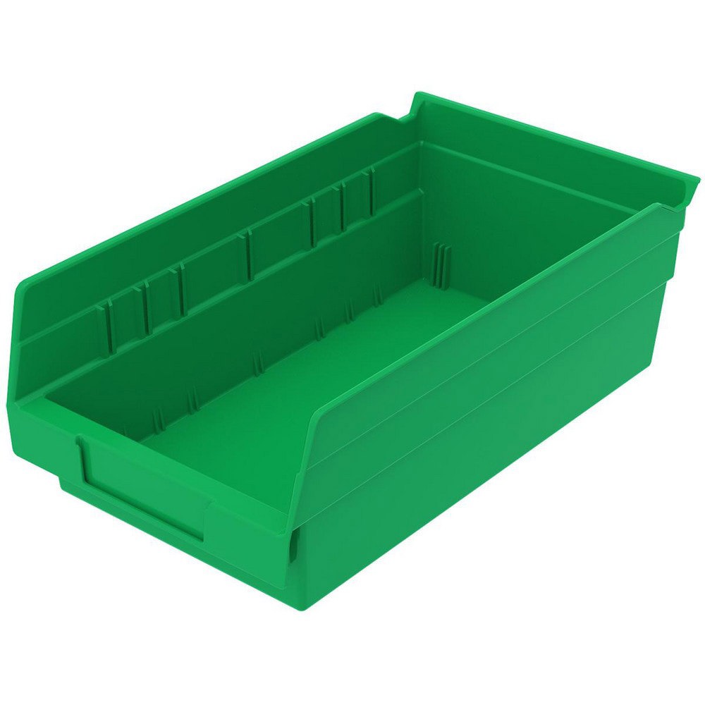 Plastic Hopper Shelf Bin: Green