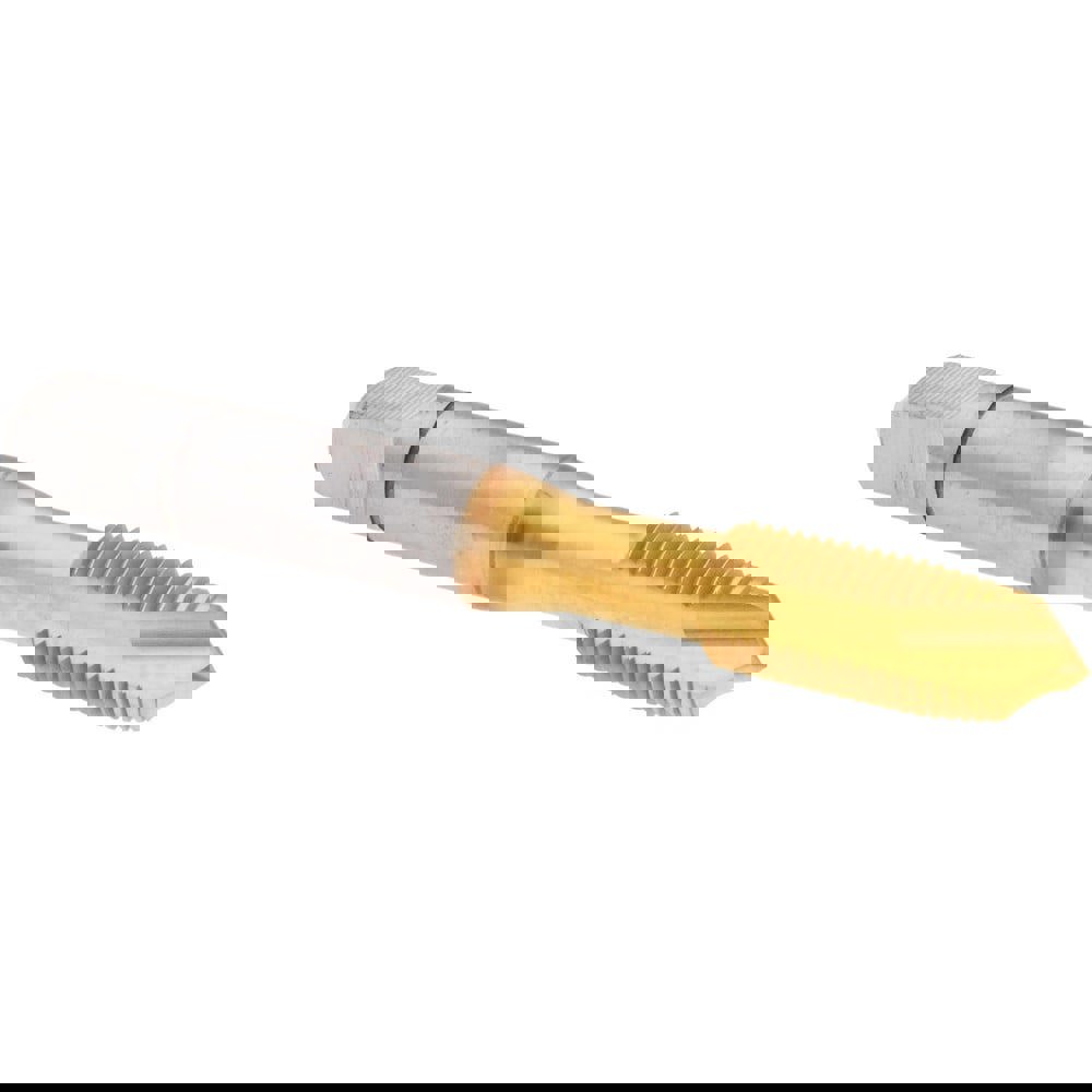 Spiral Point Tap: 3/8-24, UNF, 3 Flutes, Plug, 3B, Powdered Metal, TiN Finish