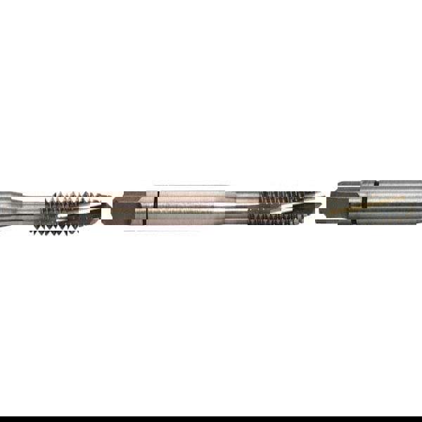 Spiral Point Tap: 3/8-24 UNF, 3 Flutes, Plug Chamfer, 2B Class of Fit, Powdered Metal High-Speed Steel, Bright/Uncoated