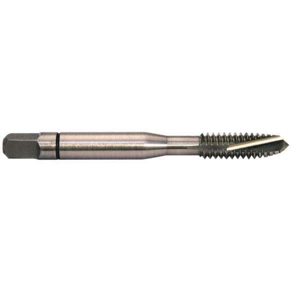 Spiral Point Tap: 3/8-24, UNF, 3 Flutes, Plug, Powdered Metal, Bright Finish