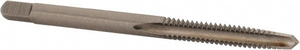 Straight Flute Tap: #6-32 UNC, 3 Flutes, Taper, 2B Class of Fit, High Speed Steel, Bright/Uncoated