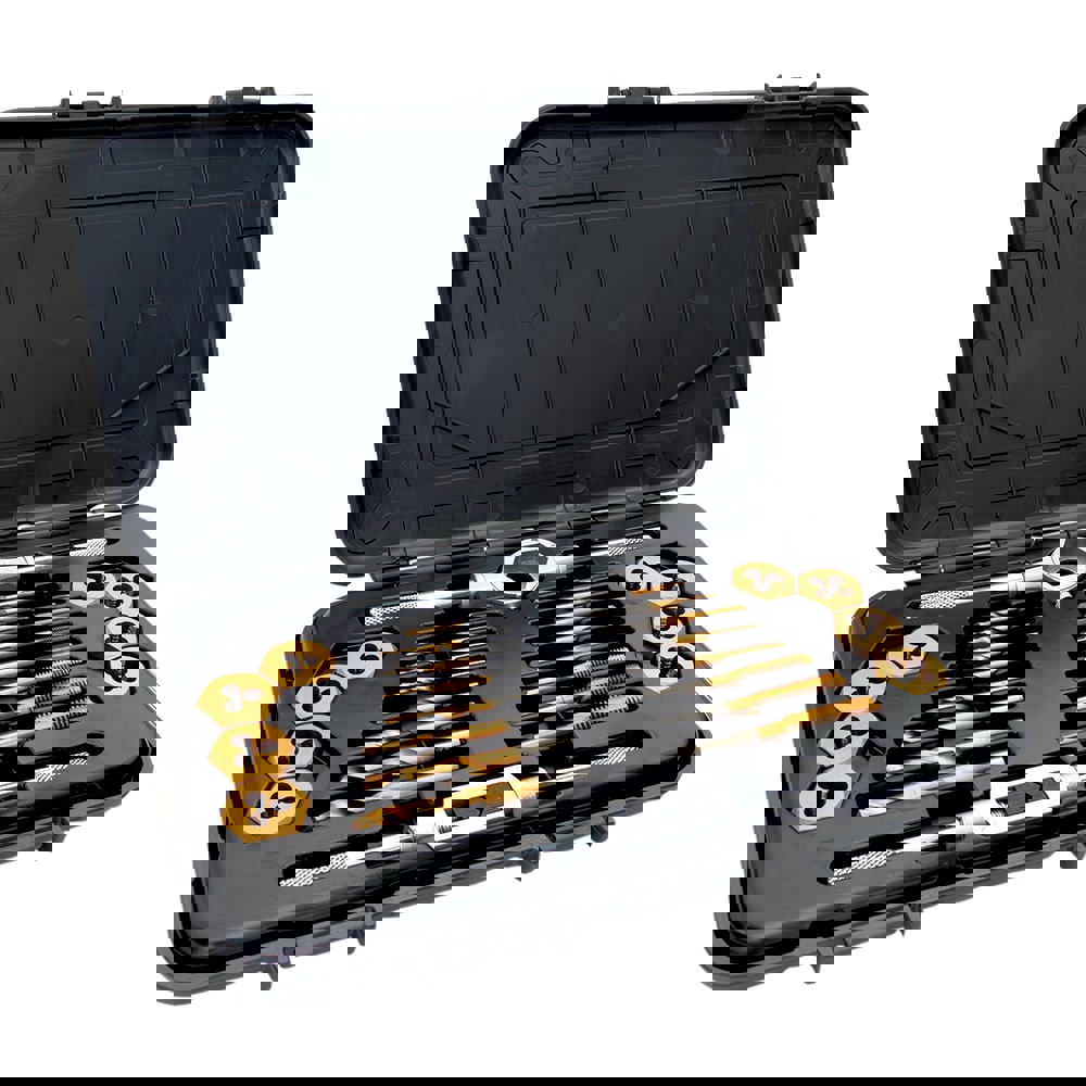 Tap, Die & Drill Sets; Minimum Tap & Die Thread Size (mm): 0.5 ; Maximum Tap & Die Thread Size (mm): 1.5 ; Minimum Drill Size (Decimal Inch): 0.0980 ; Adjustable Die: No ; Tap Material: Carbon Steel