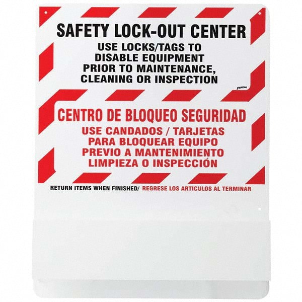 Lockout Device Station: Empty, 6 Max Locks, Plexiglass Station