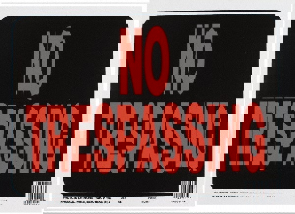 Security & Admittance Sign: Rectangle, 