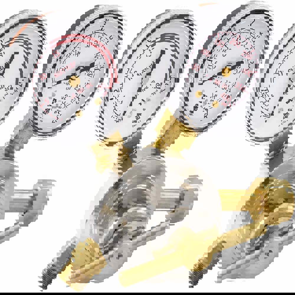 200 CGA Inlet Connection, Female Fitting, 15 Max psi, Acetylene Welding Regulator