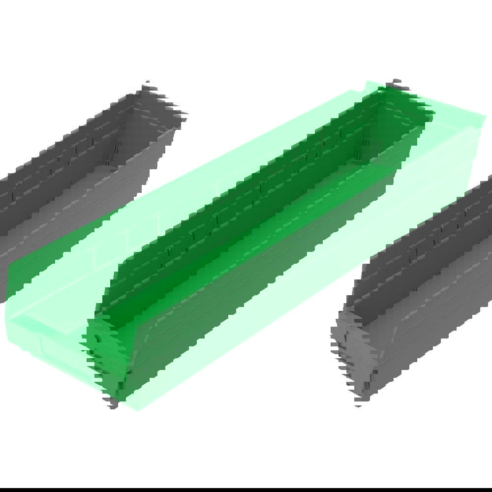 Plastic Hopper Shelf Bin: Green