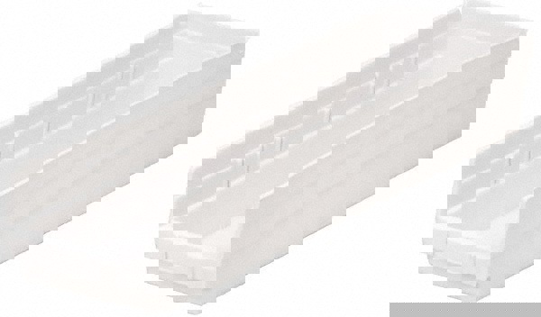 Plastic Hopper Shelf Bin: White