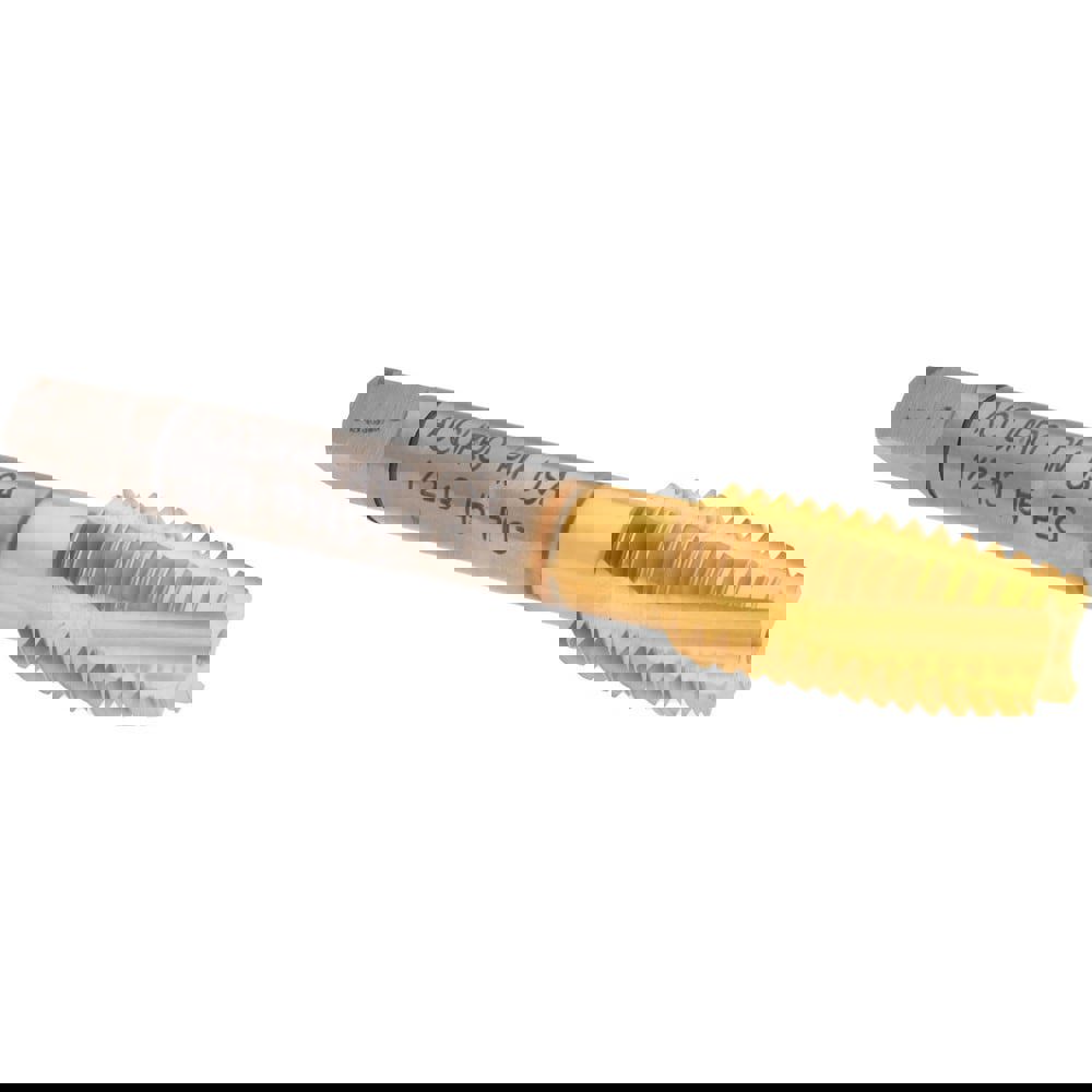 Spiral Point Tap: 1/2-13, UNC, 3 Flutes, Plug, 2B, Powdered Metal, TiN Finish