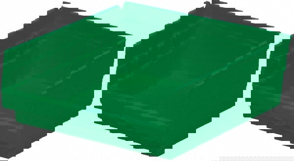 Plastic Hopper Shelf Bin: Green