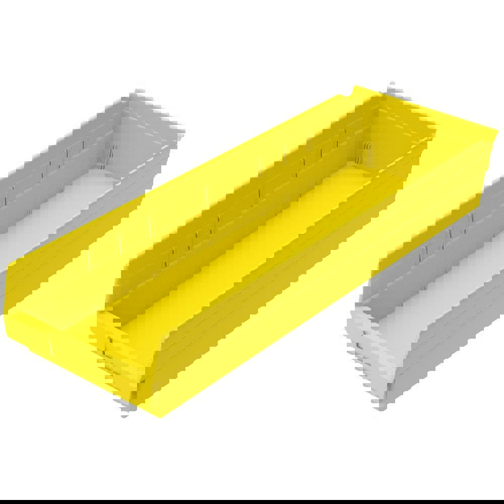 Plastic Hopper Shelf Bin: Yellow