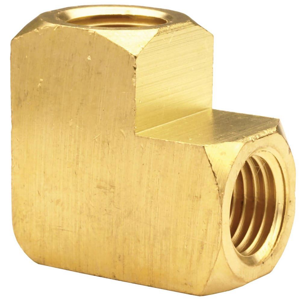 Brass & Chrome Pipe Fittings; Fitting Type: Female Pipe Elbow ; Fitting Size: 1/8 x 1/8 ; End Connections: FNPT ; Connection Type: Threaded ; Pressure Rating (psi): 1000 ; Fitting Shape: 900 Elbow