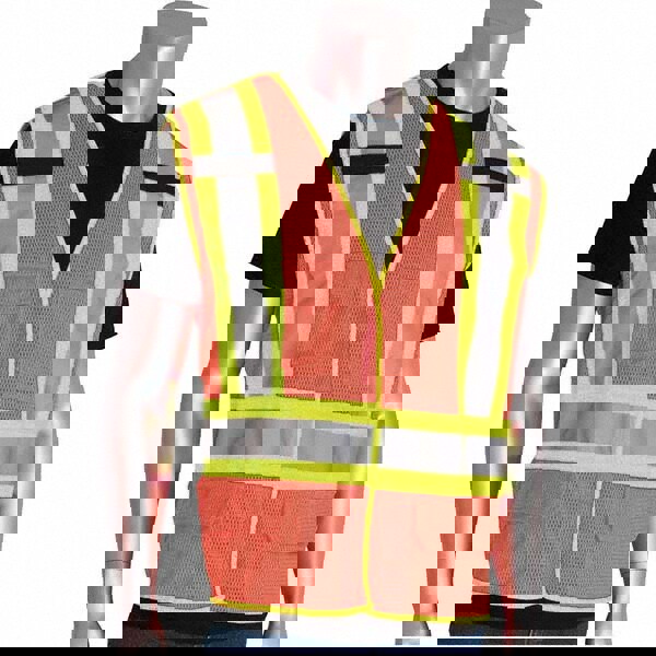 High Visibility Vest: Medium, Breakaway Vest, ANSI Class 2