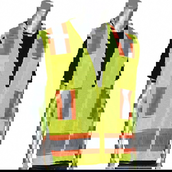 High Visibility Vest: 4X-Large, Surveyor's Vest, ANSI Class 2