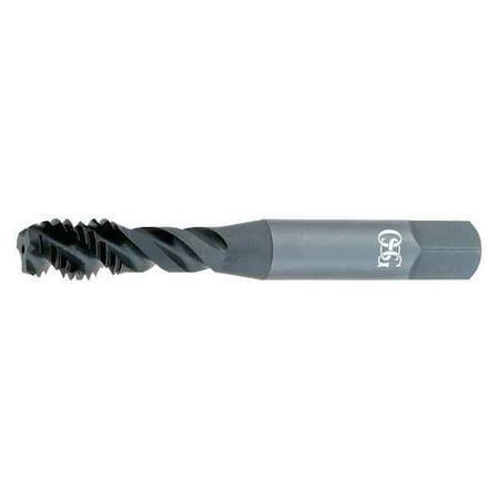 7/8-14 UNF, 4 Flute, 45&deg; Helix, Bottoming Chamfer, Oxide Finish, High Speed Steel Spiral Flute STI Tap