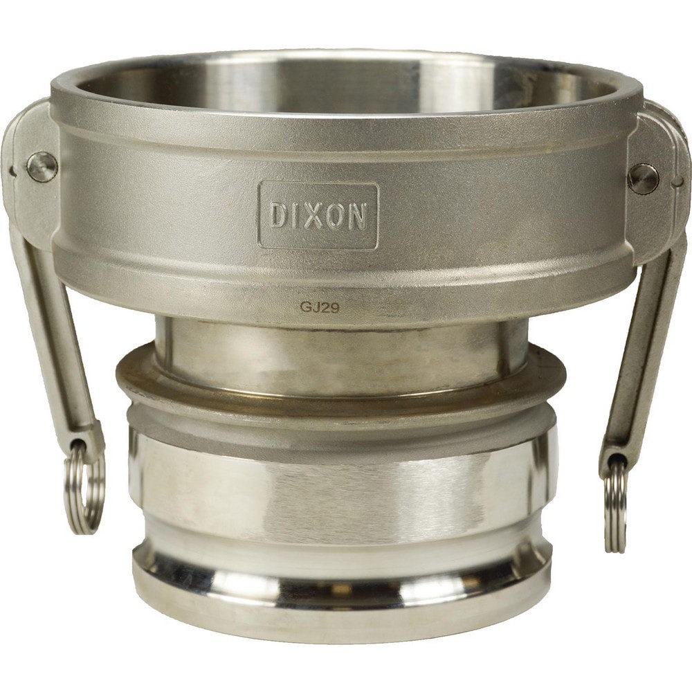 Suction & Discharge Hose Couplings; Type: 3 x 3 Type DA Jump Size Coupling ; Coupling Type: Cam & Groove ; Coupling Descriptor: Jump Size Coupler x Adapter ; Material: Stainless Steel ; Coupler Size (Fractional Inch): 3 ; Thread Size: Non-Threaded