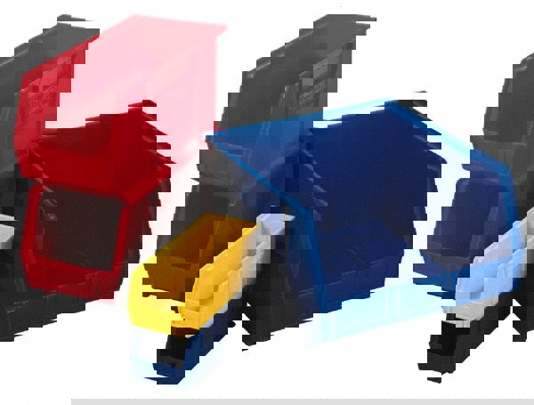 Plastic Hopper Stacking Bin: Black