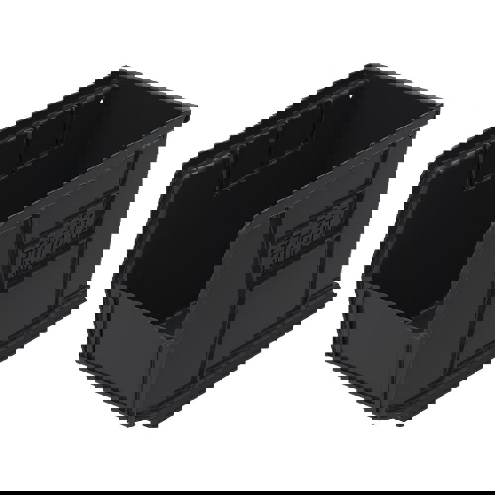 Plastic Hopper Stacking Bin: Black