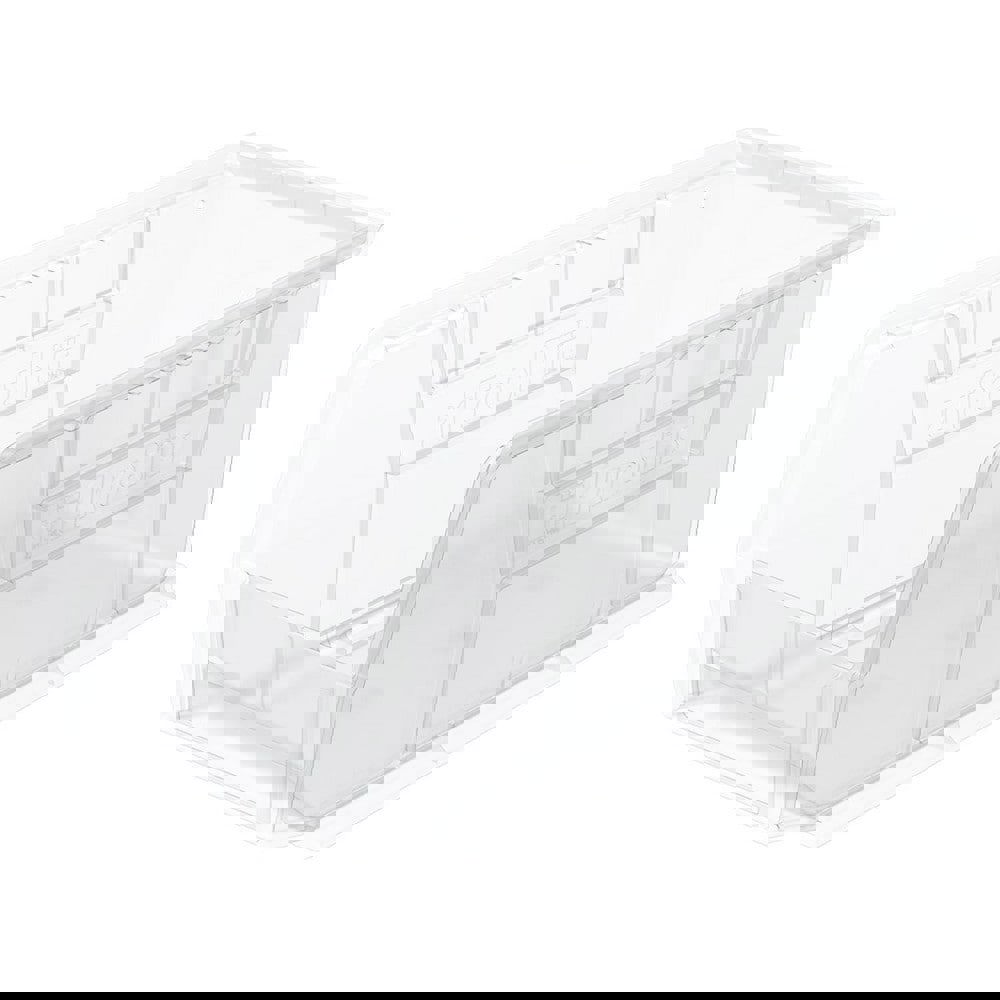 Plastic Hopper Stacking Bin: Clear