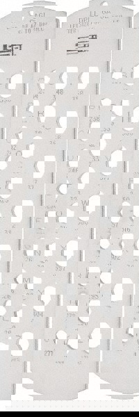 Drill Gages; System Of Measurement: Wire Gauge ; Material: Steel ; For Use With: Drill Bits ; Number of Holes: 26mm; 26in ; UNSPSC Code: 41111600