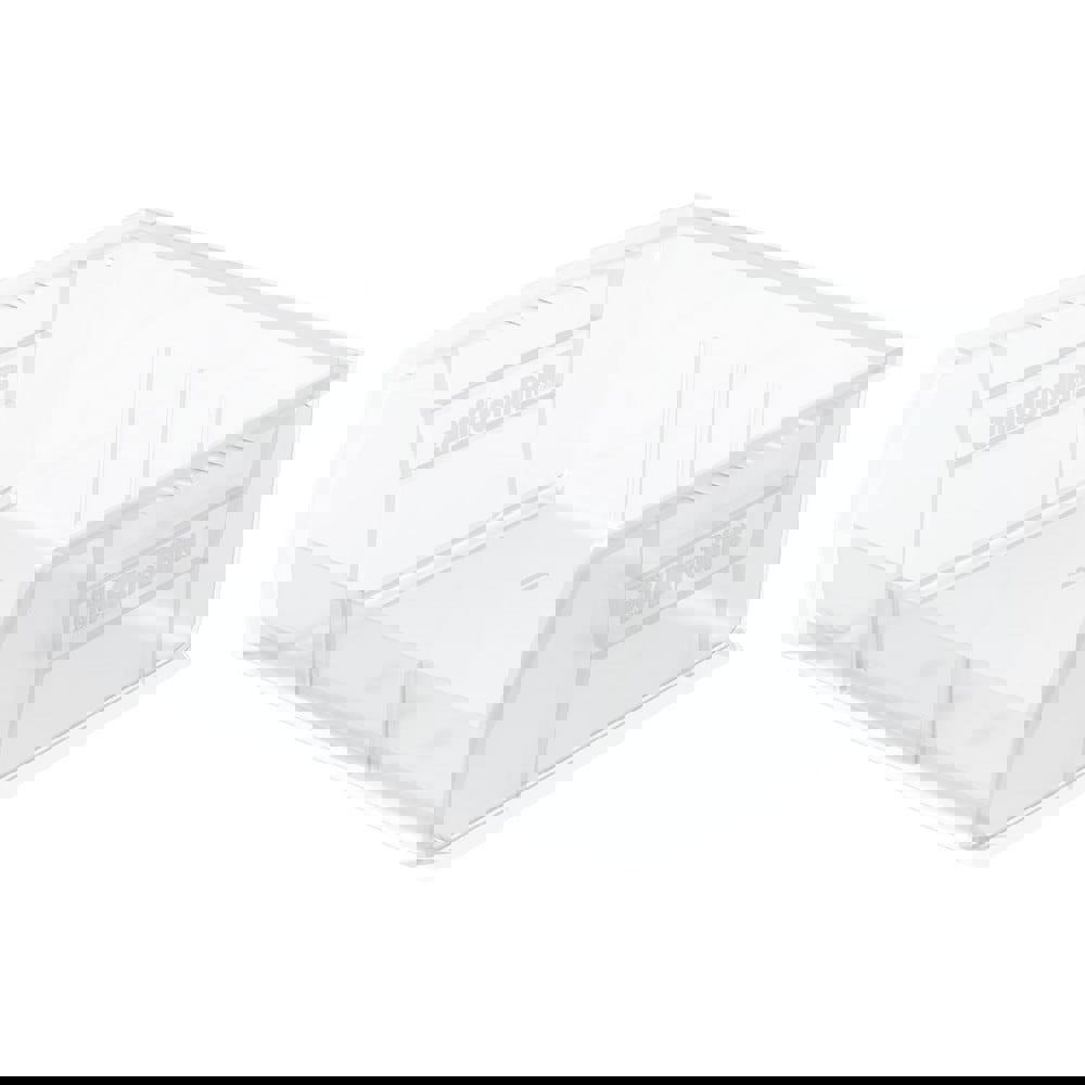 Plastic Hopper Stacking Bin: Clear