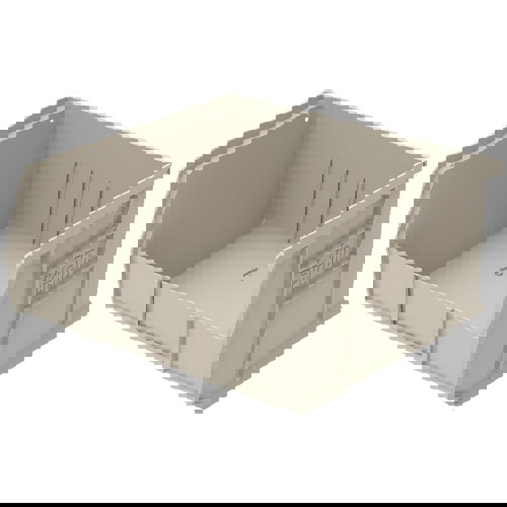 Plastic Hopper Stacking Bin: Gray