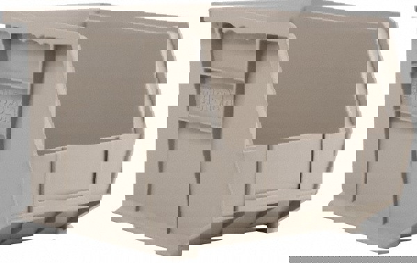 Plastic Hopper Stacking Bin: Gray