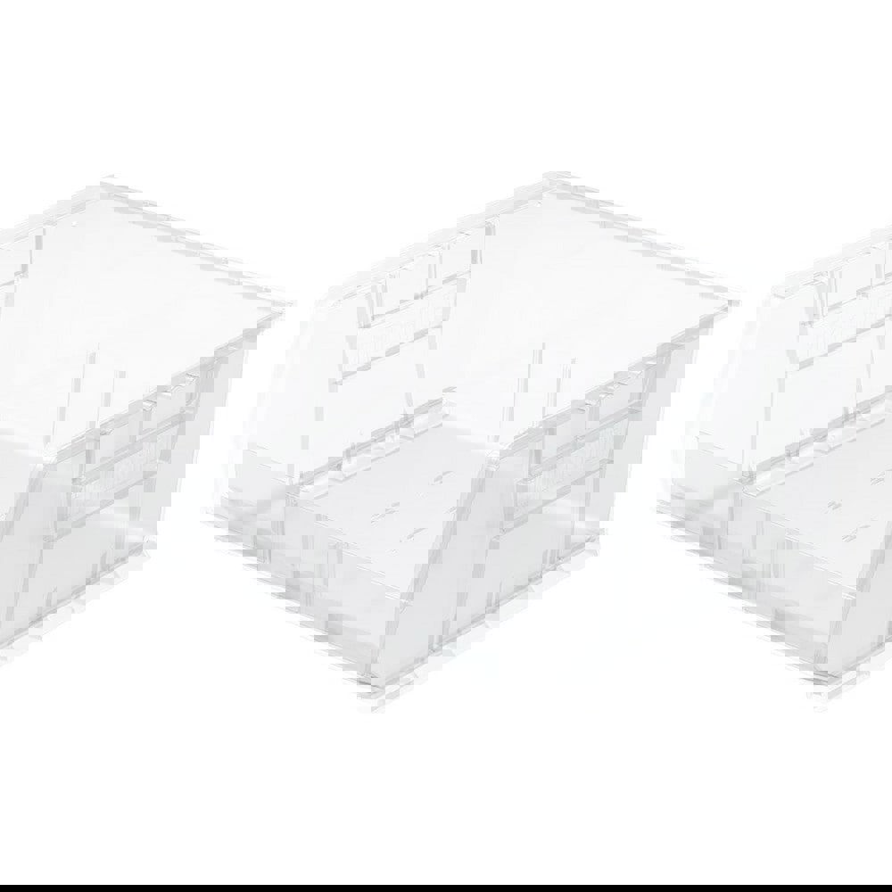 Plastic Hopper Stacking Bin: Clear