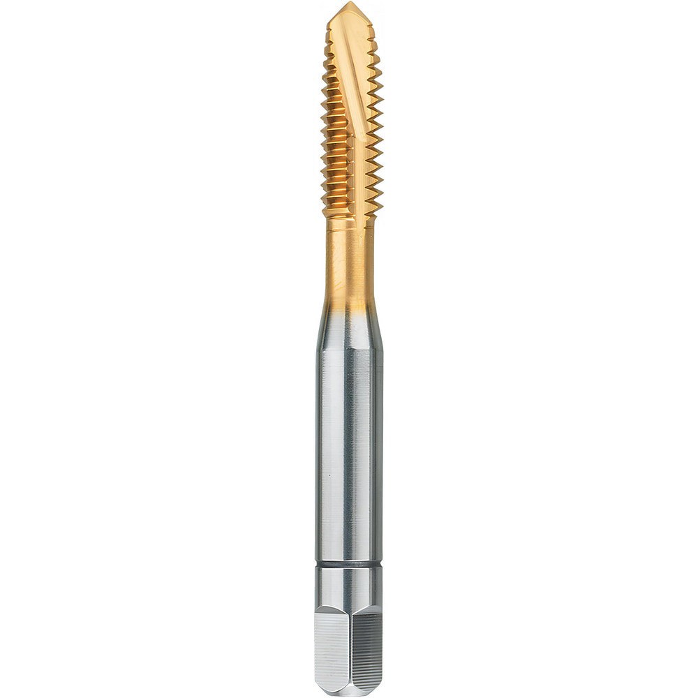 Spiral Point Tap: 1-12 UNF, 4 Flutes, Plug Chamfer, 3B Class of Fit, Powdered Metal High-Speed Steel, Bright/Uncoated