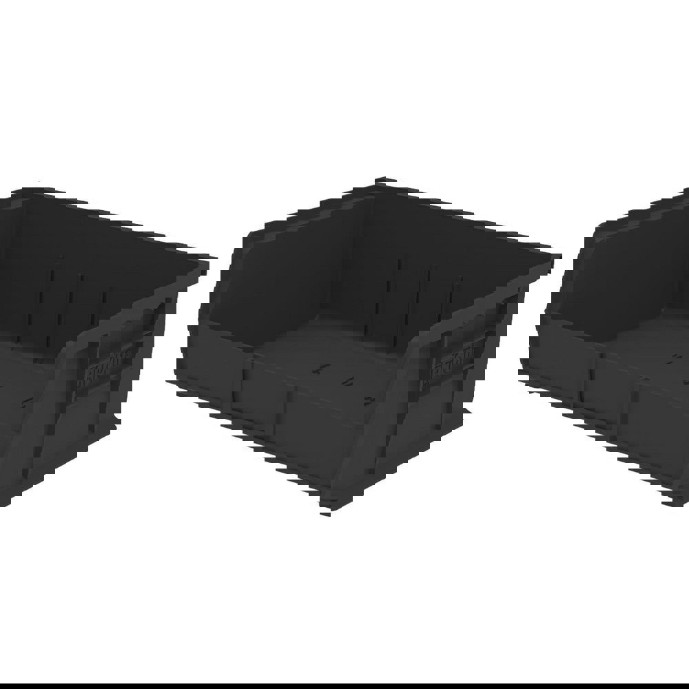 Plastic Hopper Stacking Bin: Black