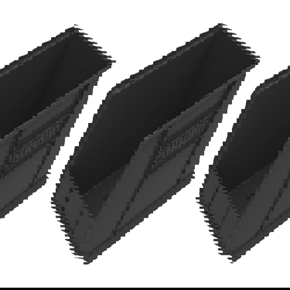 Plastic Hopper Stacking Bin: Black