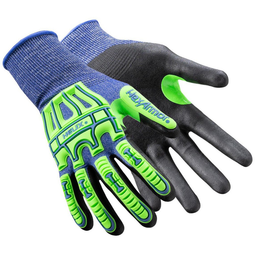 Cut & Puncture Resistant Gloves; Style: Knit ; Coating Material: Nitrile ; Coating Coverage: Palm & Fingertips ; Glove Type: Cut, Puncture & Abrasion-Resistant ; ANSI/ISEA Cut Resistance Level: A7 ; Primary Material: HPPE Blend