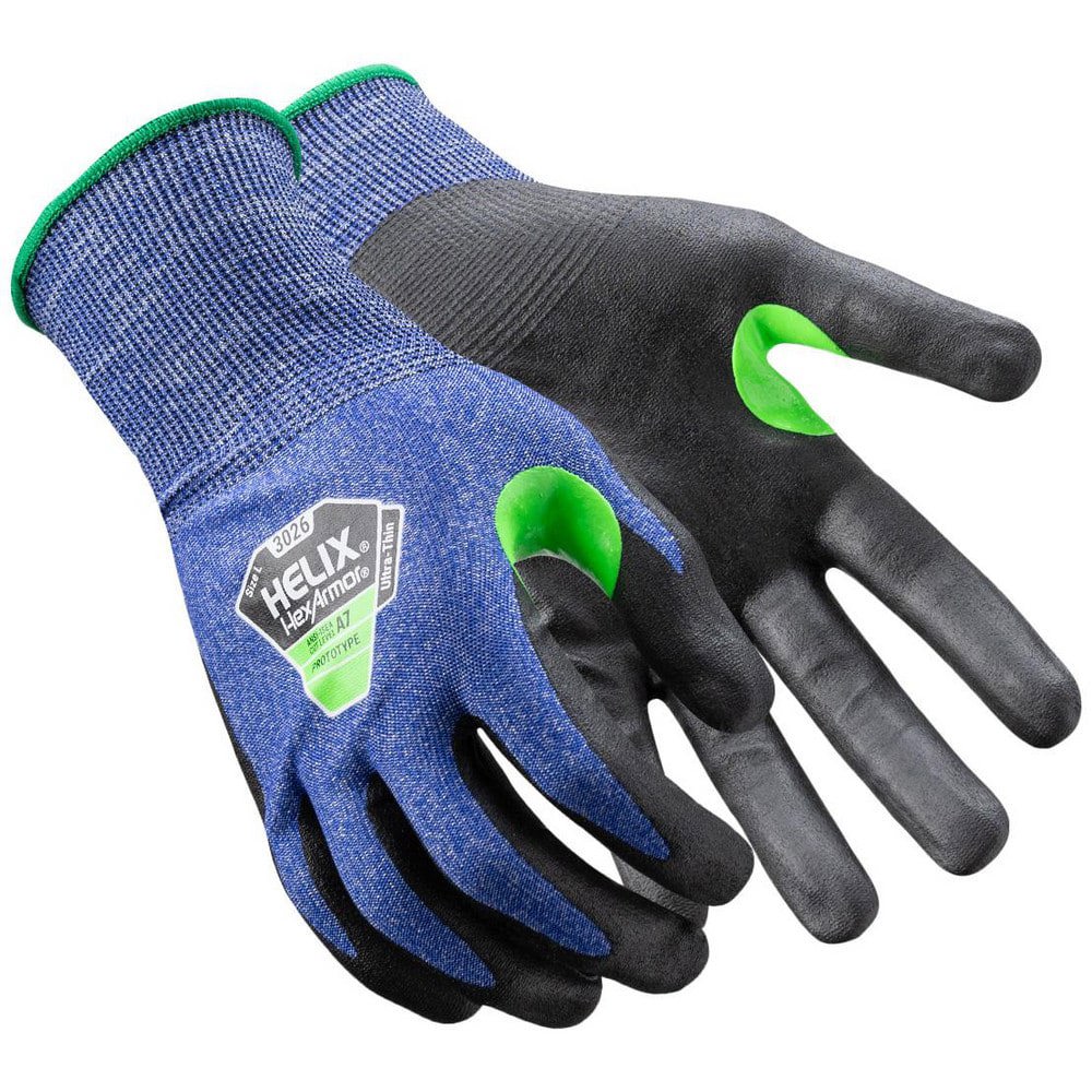 Cut & Puncture Resistant Gloves; Style: Knit ; Coating Material: Nitrile ; Coating Coverage: Palm & Fingertips ; Glove Type: Cut, Puncture & Abrasion-Resistant ; ANSI/ISEA Cut Resistance Level: A7 ; Primary Material: HPPE Blend