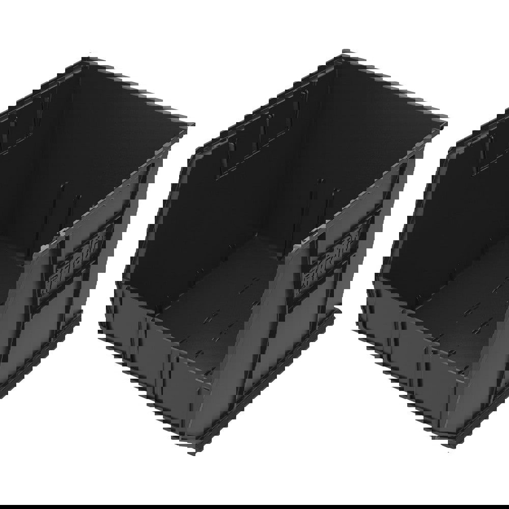 Plastic Hopper Stacking Bin: Black