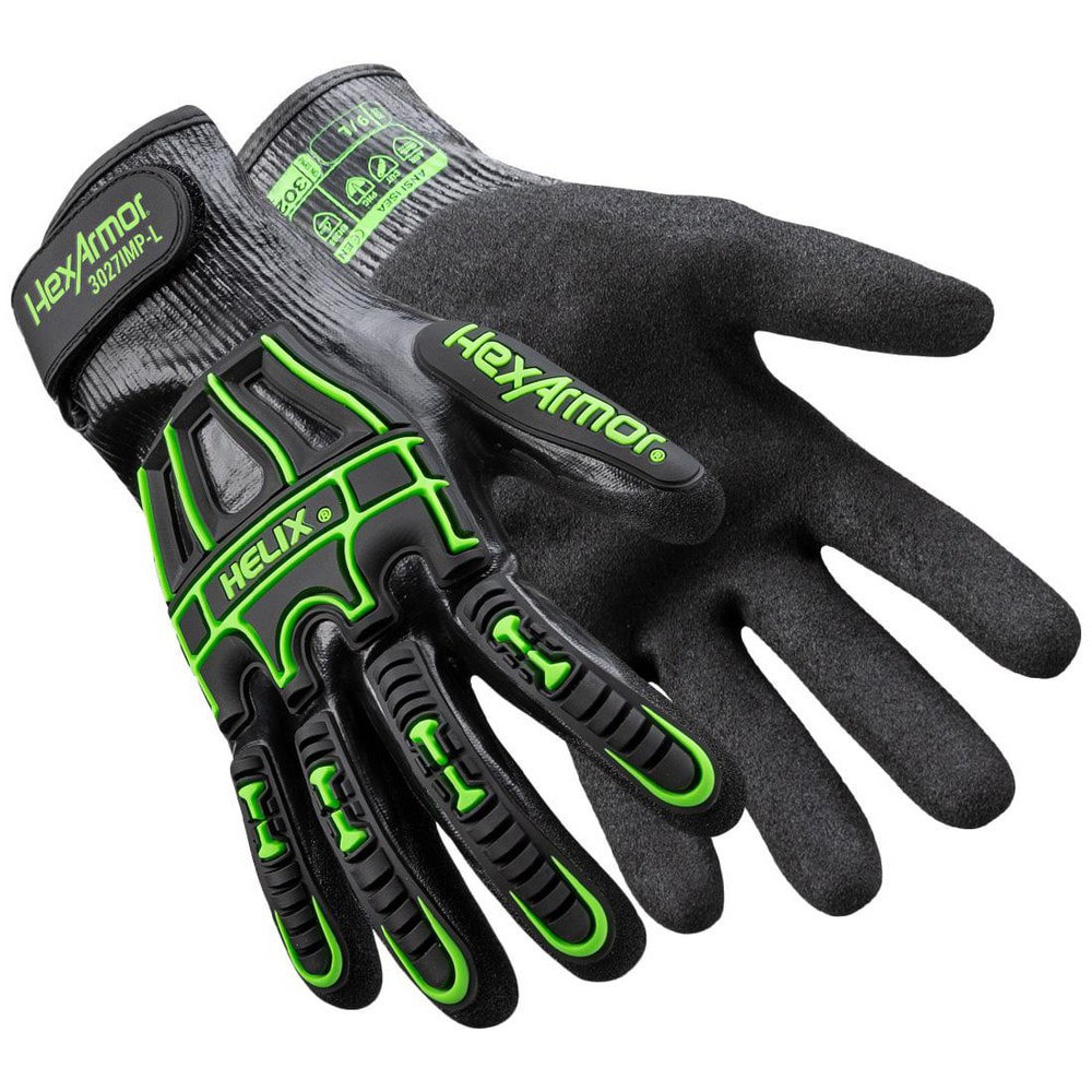 Cut & Puncture Resistant Gloves; Style: Knit ; Coating Material: Nitrile ; Coating Coverage: Full ; Glove Type: Cut, Puncture & Abrasion-Resistant ; ANSI/ISEA Cut Resistance Level: A7 ; Primary Material: HPPE Blend