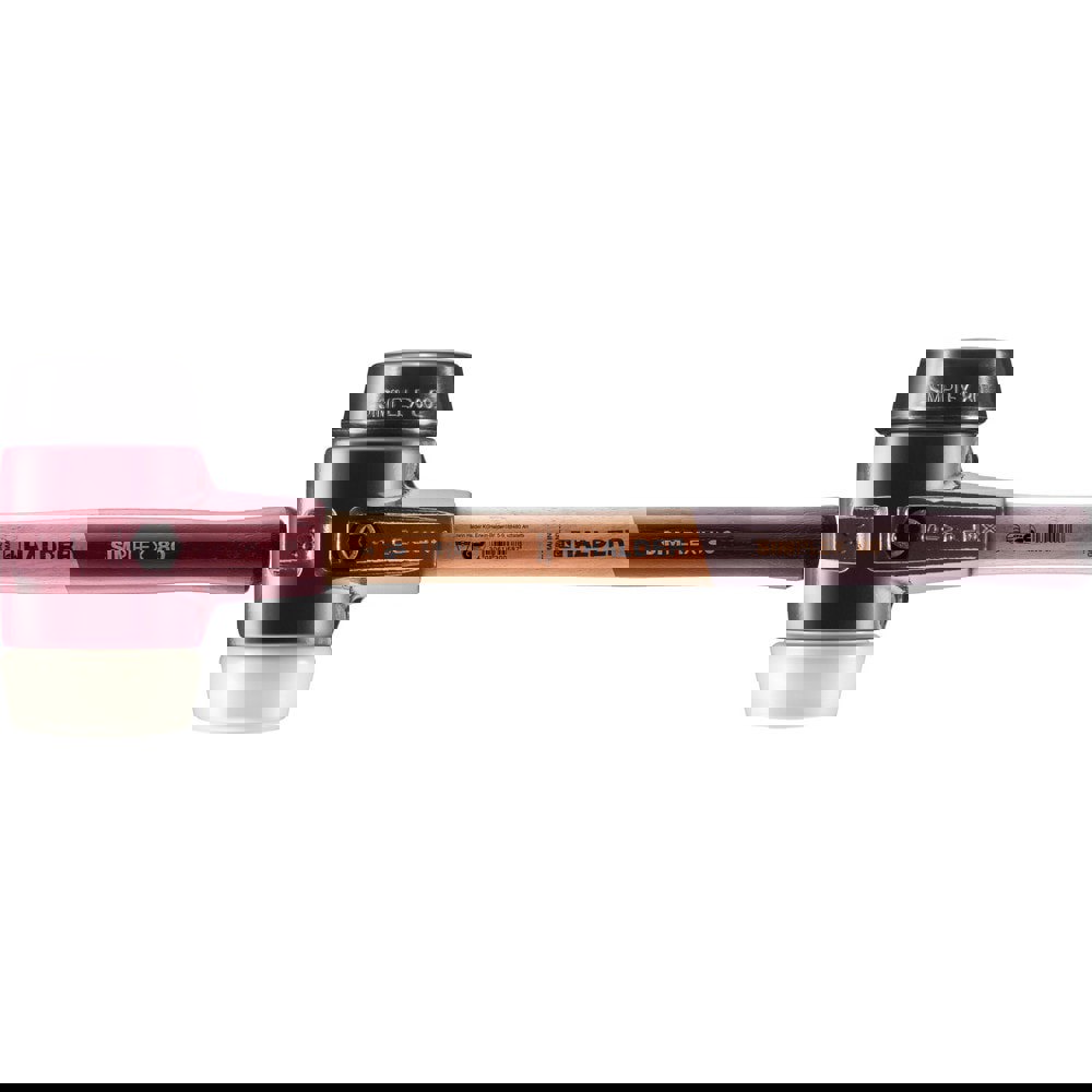 Mallets; Mallet Type: Double Face Mallet ; Head Weight (Oz): 102 ; Head Material: Nylon; Rubber ; Handle Material: Hickory ; Head Color: Black; White ; Handle Length (Decimal Inch): 15-1/2