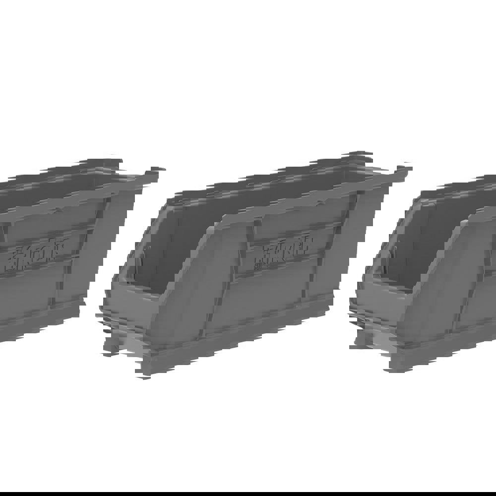 Plastic Hopper Stacking Bin: Gray