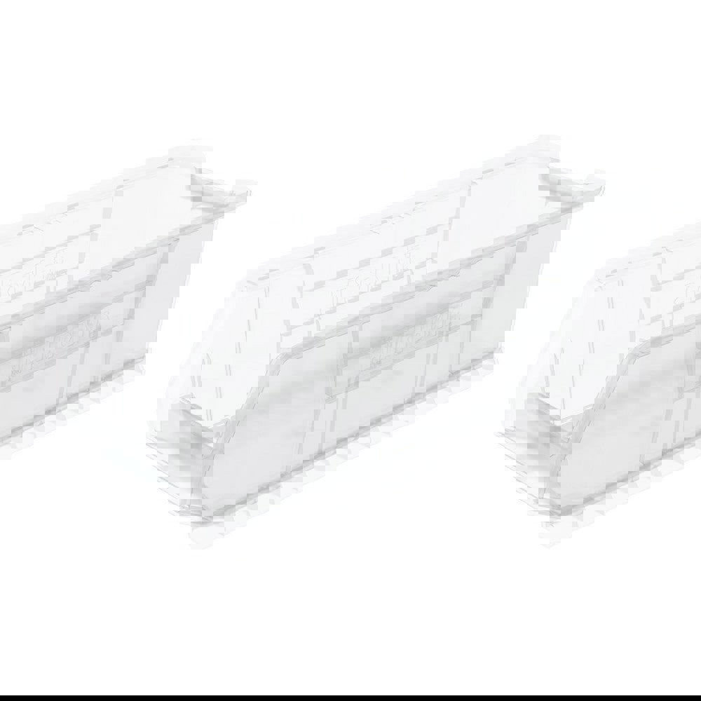 Plastic Hopper Stacking Bin: Clear