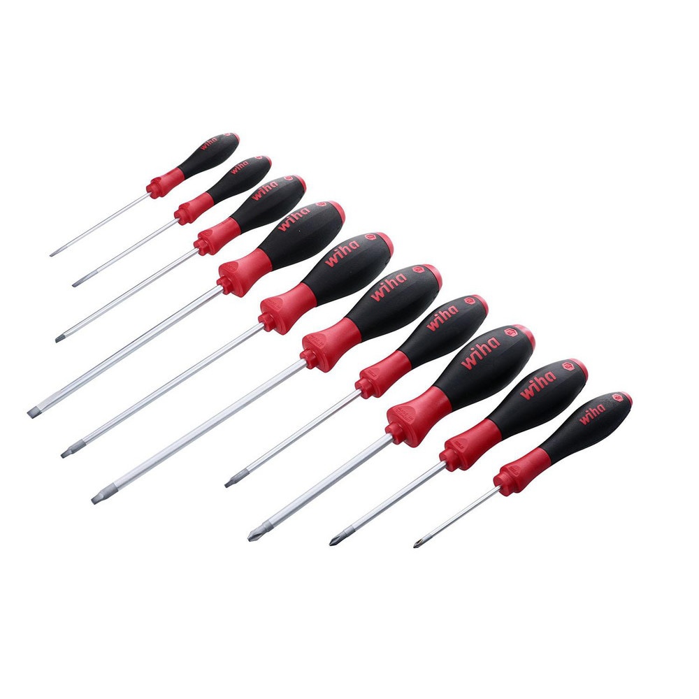 Screwdriver Sets; Screwdriver Types Included: Slotted; Phillips; Square ; Container Type: None ; Number Of Pieces: 10