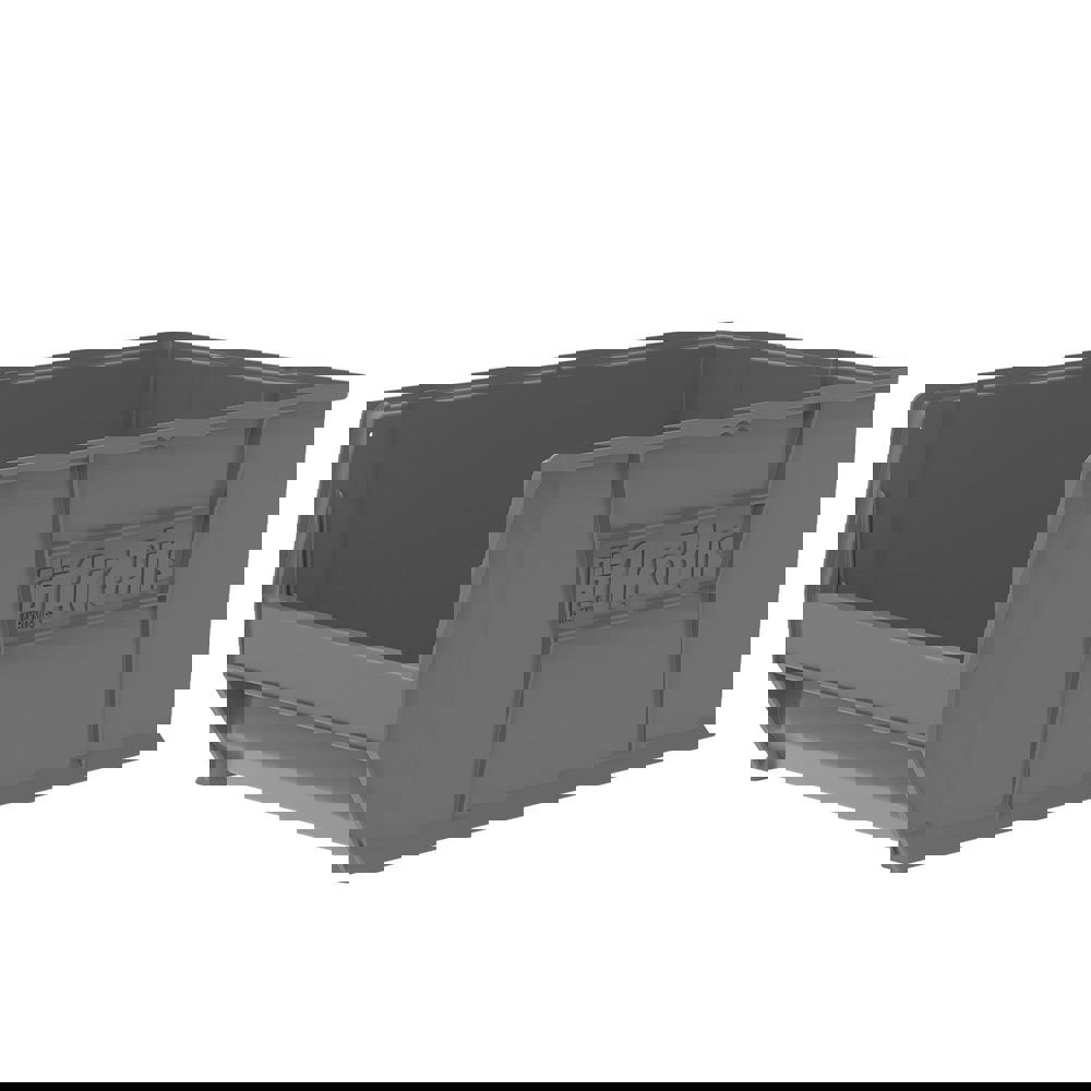 Plastic Hopper Stacking Bin: Gray