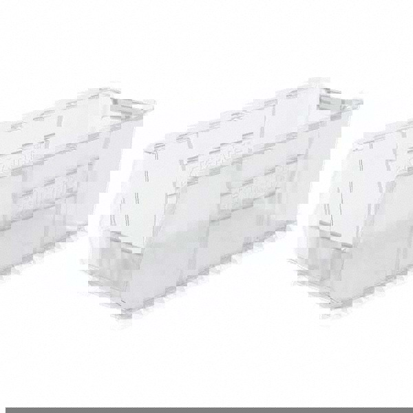 Plastic Hopper Stacking Bin: Clear