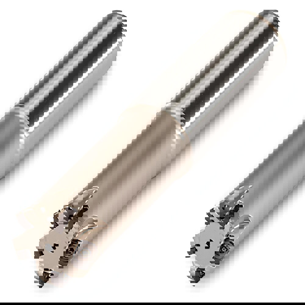 Indexable High-Feed End Mill: 30 mm Cut Dia, 1.25 mm Cylindrical Shank