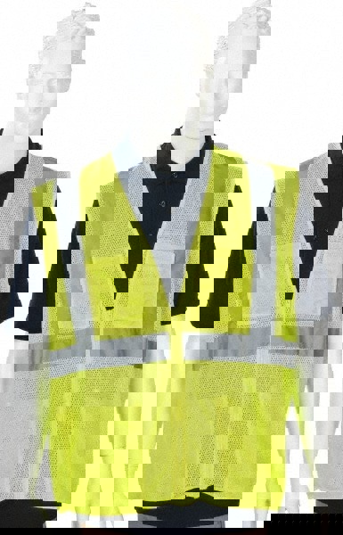 High Visibility Vest: Medium, Surveyor's Vest, ANSI Class 2