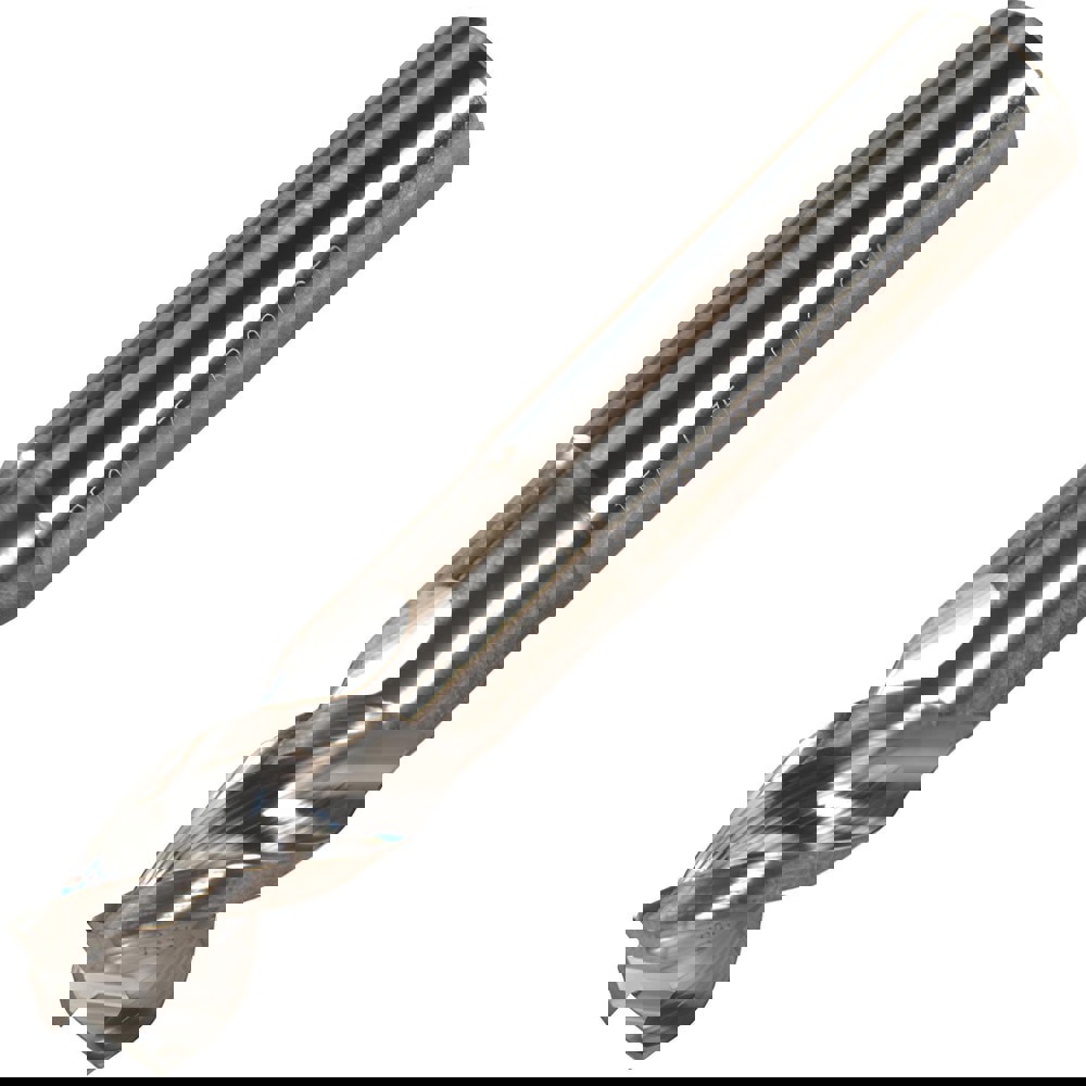 Corner Radius End Mill: 6 mm Dia, 9 mm LOC, 0.8 mm Radius, 3 Flutes, Solid Carbide