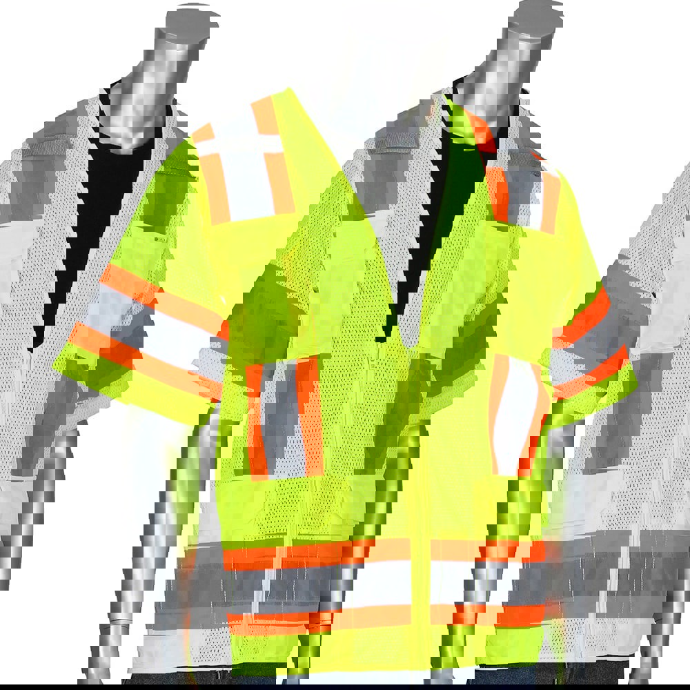 High Visibility Vest: 2X-Large, Surveyor's Vest, ANSI Class 3