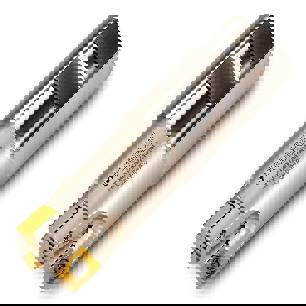 Indexable Square-Shoulder End Mills; Maximum Depth of Cut (Decimal Inch): 0.4370 ; Maximum Depth of Cut (Inch): 7/16 ; Cutter Style: 1TJ1Q ; Shank Type: Weldon Flat ; Shank Diameter (Decimal Inch): 0.9843 ; Shank Diameter (Inch): 63/64