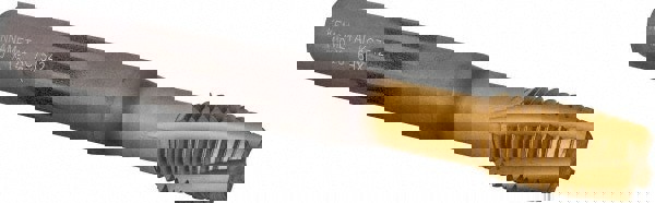 Spiral Flute Tap: M10x1.50 Metric Coarse, 4 Flutes, Plug, 6H Class of Fit, Solid Carbide, TiAlN/TiN Coated